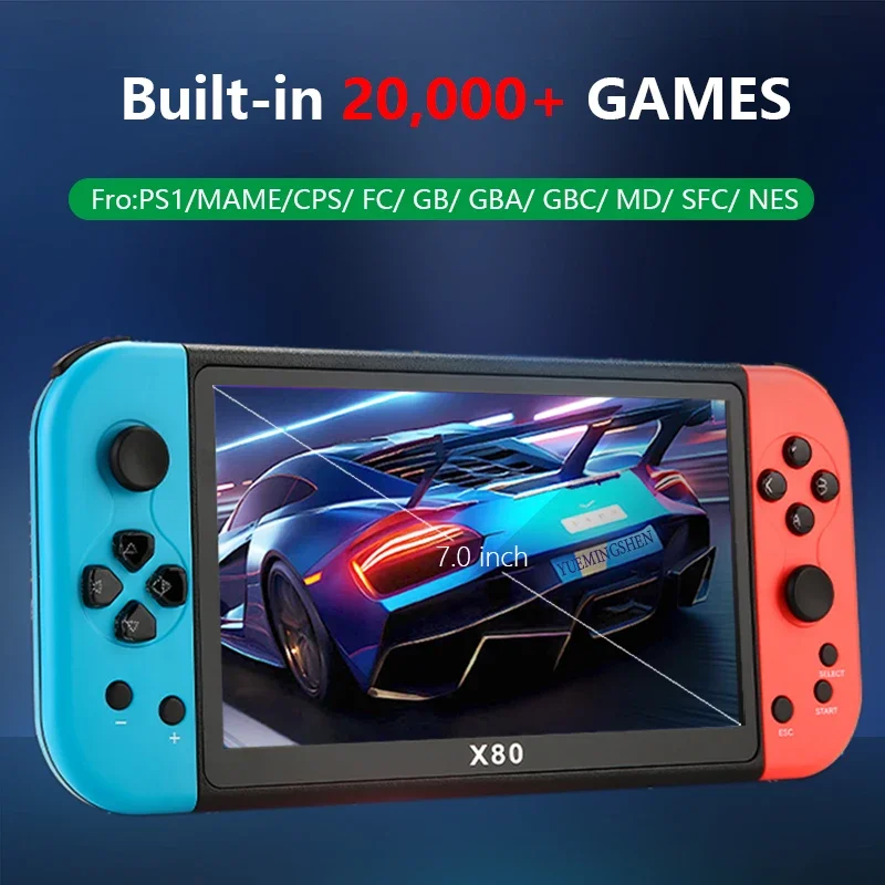 Retro Game Console Hdmi Tv Output - X80 Retro elde kullanılır oyun oyuncu
