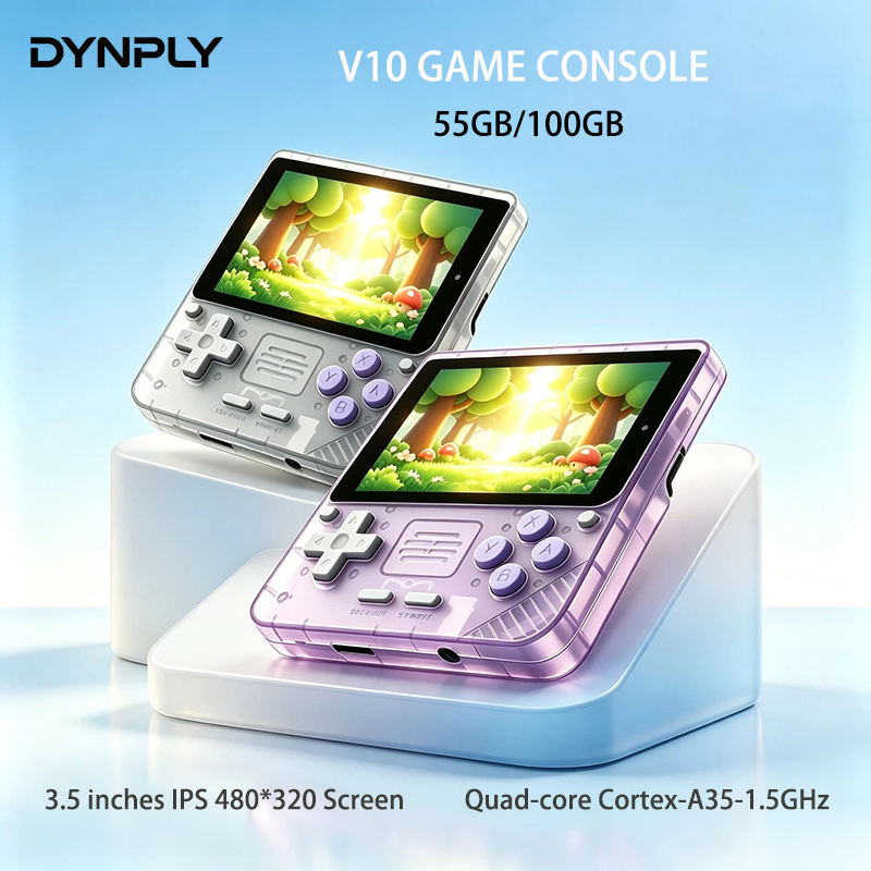 Retro Handheld Console Linux Ips Screen - POWKIDDY V10 3.5 inç IPS Oca