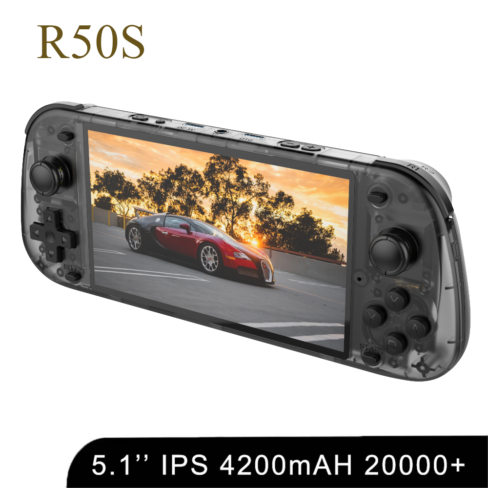 Retro Handheld Console Linux Ips Screen - 5.1 inç Yeni R50S Retro El