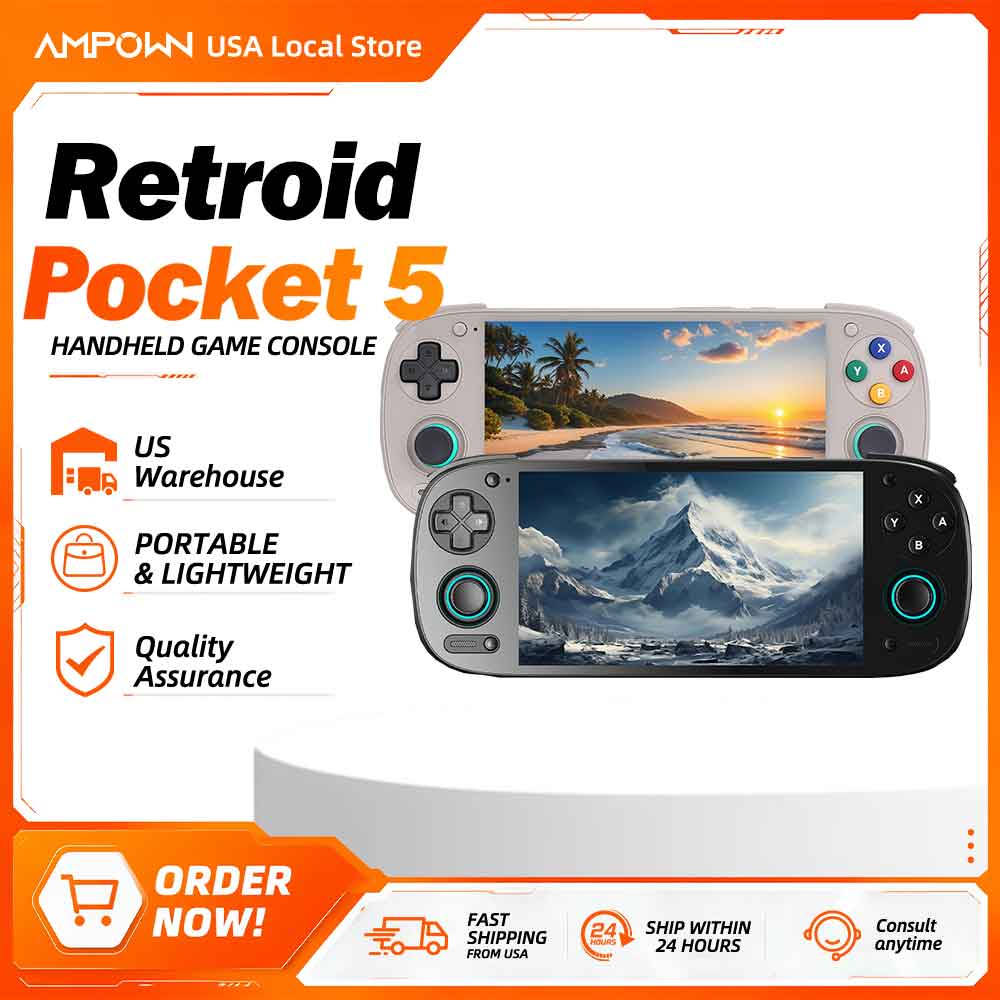 Android Retro Gaming Handheld Oled - Retroid Pocket 5 SD865 Oyun Cihazı