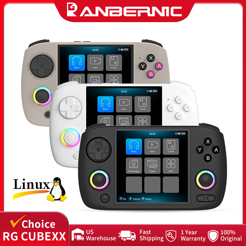 Retro Handheld Console Linux Ips Screen - ANBERNIC RG CubeXX El Oyun Konsolu