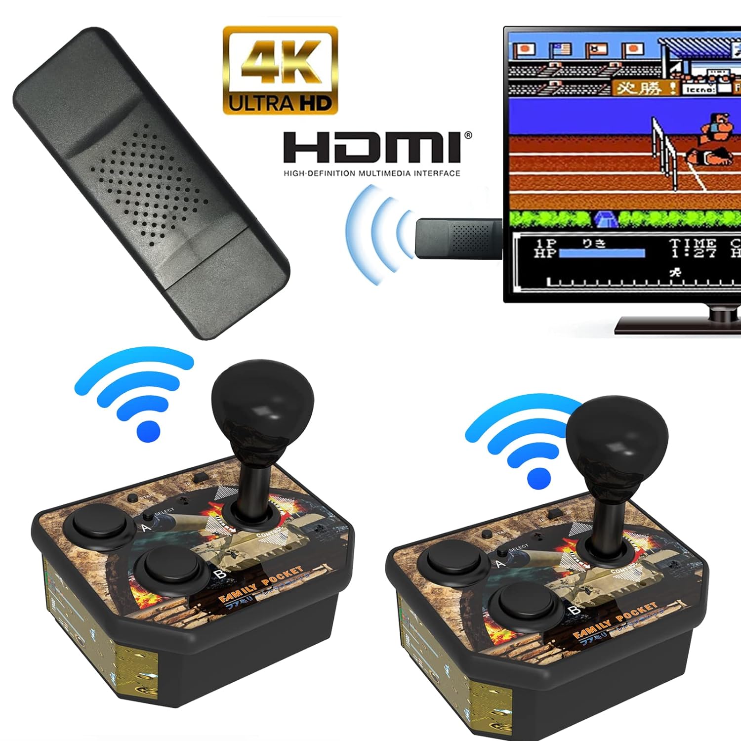 Retro Game Console Hdmi Tv Output - Nostaljik HD oyun konsolu el-krank Joystick
