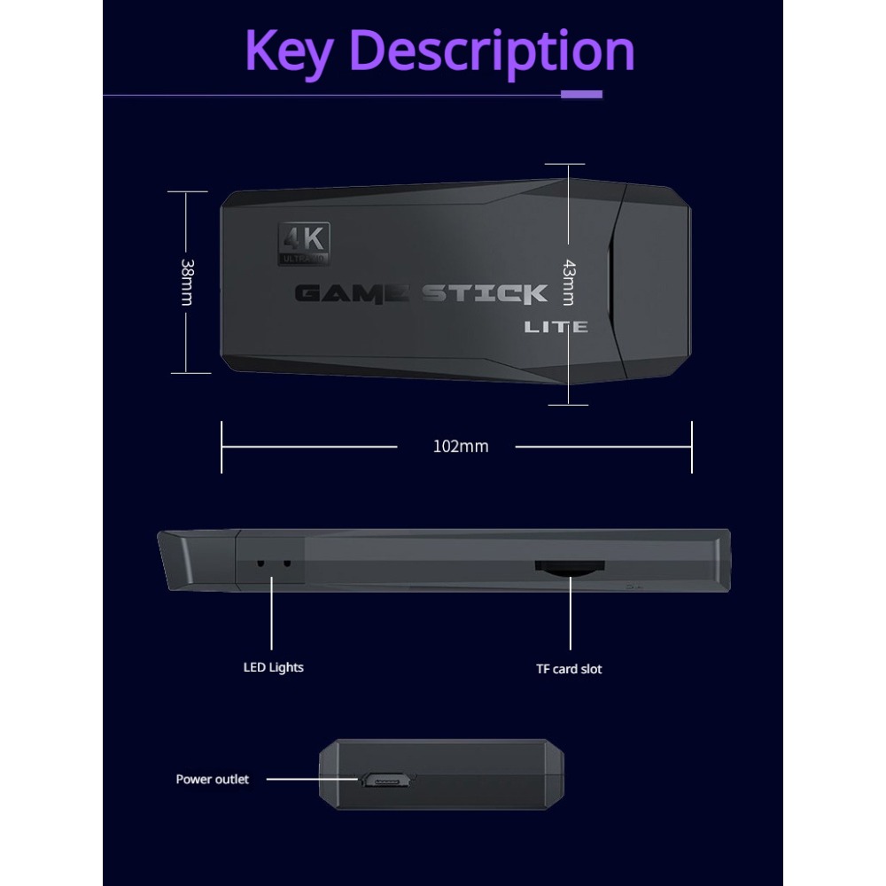 Taşınabilir 4K Retro Oyun Kons - Retro Game Console Hdmi Tv Output incelemesi ve fiyatı