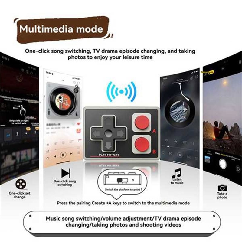 Y44A Bluetooth Mini Oyun Kuman - Wireless Retro Controller Bluetooth Gamepad incelemesi ve fiyatı
