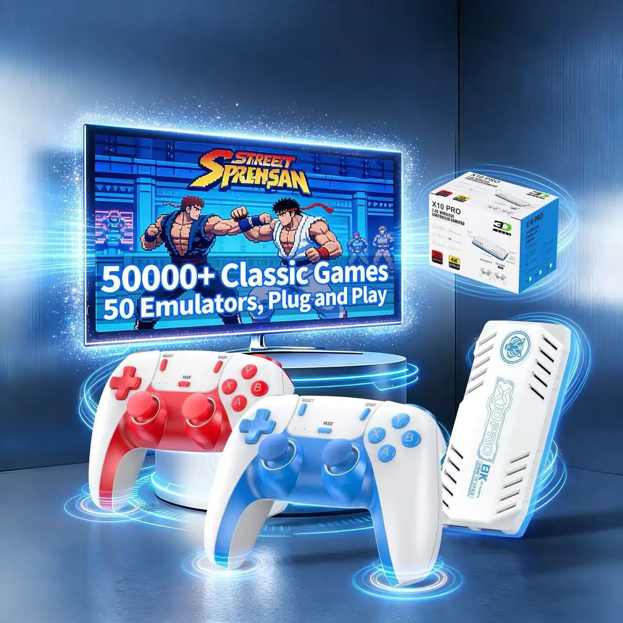 Charge 128G X10pro Retro TV Oy - Retro Game Console 50000 Games Built In incelemesi ve fiyatı