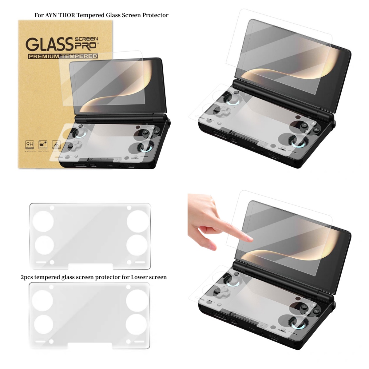 AYN THOR Flip Oyun Konsolu içi - Screen Protector Tempered Glass Console incelemesi ve fiyatı